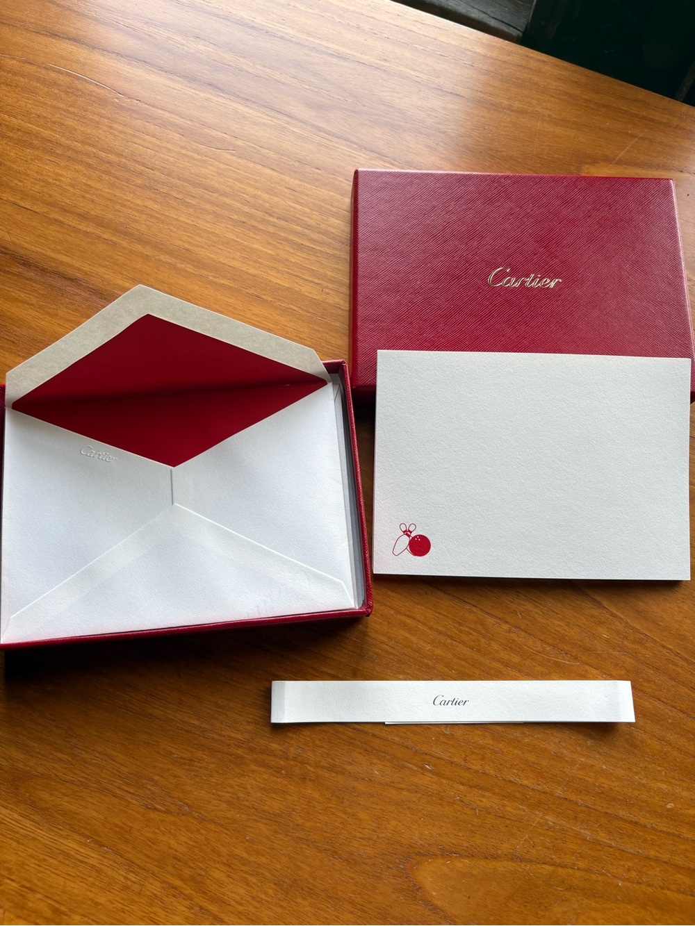 Vintage Cartier Stationery Set - Rare Bowling Motif (10 Cards & Envelopes) NIB